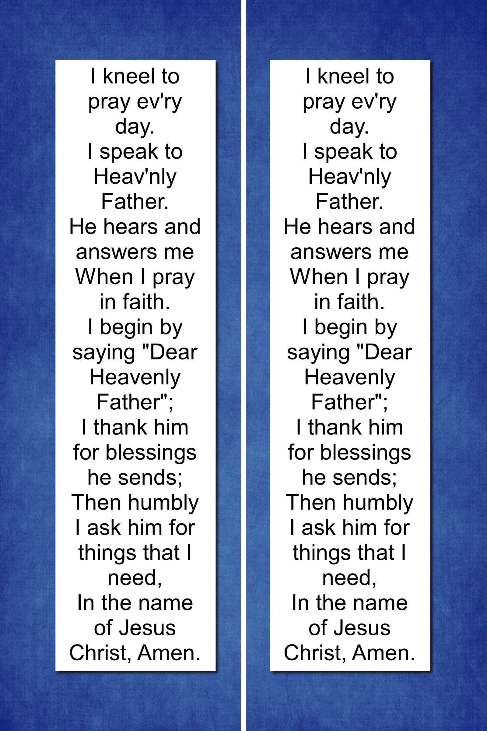 Prayer Reminders Bookmark – The Idea Door